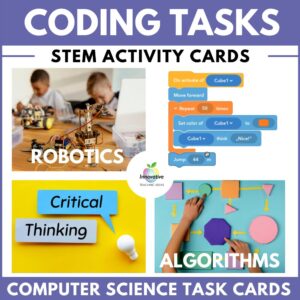 coding, robotics, algorithms, task cards