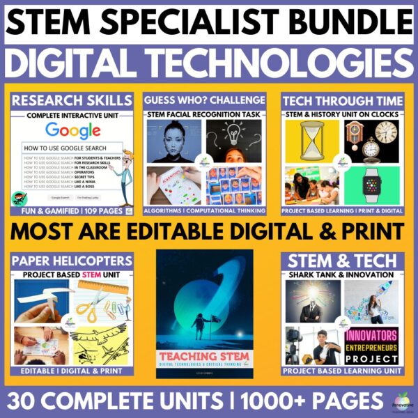 STEM & ICT SPECIALIST TEACHING BUNDLE (3) STEM & ICT SPECIALIST TEACHING BUNDLE (3)